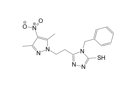 4-benzyl-5-[2-(3,5-dimethyl-4-nitro-1H-pyrazol-1-yl)ethyl]-4H-1,2,4-triazole-3-thiol