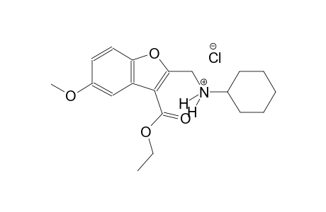 2-benzofuranmethanaminium, N-cyclohexyl-3-(ethoxycarbonyl)-5-methoxy-, chloride