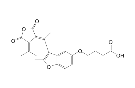 (E)-4-(3-{1-[2,5-Dioxo-4-(propan-2-ylidene)dihydrofuran-3(2H)-ylidene]ethyl}-2-methylbenzofuran-5-yloxy)butanoic Acid