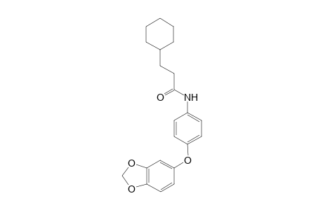 Cyclohexanepropanamide, N-[4-(1,3-benzodioxol-5-yloxy)phenyl]-
