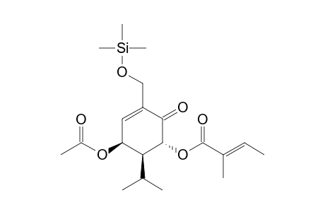 (5S-Acetoxy-3R-tigloxy-7-hydroxy)-(p-menth-6-en-2-one, (S)), tms derivative