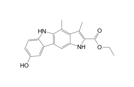 6-Hydroxy-1,10-dimethyl-3,9-dihydropyrrolo[3,2-b]carbazole-2-carboxylic acid ethyl ester