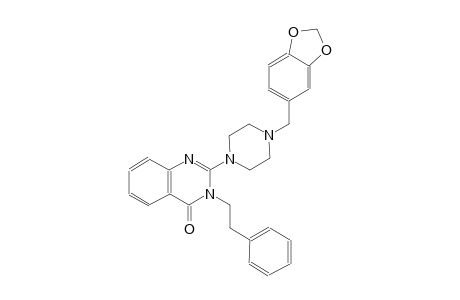 4(3H)-quinazolinone, 2-[4-(1,3-benzodioxol-5-ylmethyl)-1-piperazinyl]-3-(2-phenylethyl)-