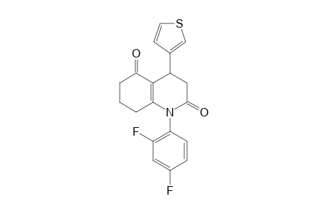 1-(2,4-difluorophenyl)-4-(3-thienyl)-4,6,7,8-tetrahydro-3H-quinoline-2,5-dione