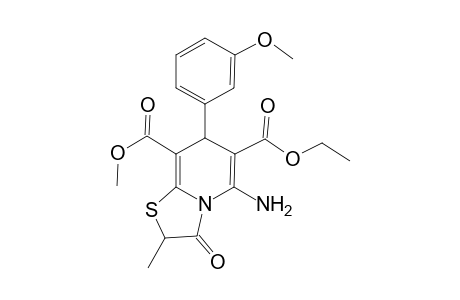 5-Amino-3-keto-7-(3-methoxyphenyl)-2-methyl-7H-thiazolo[3,2-a]pyridine-6,8-dicarboxylic acid O6-ethyl ester O8-methyl ester
