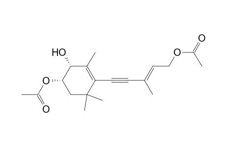 3-Cyclohexene-1,2-diol, 4-[5-(acetyloxy)-3-methyl-3-penten-1-ynyl]-3,5,5-trimethyl-, 1-acetate, [1S-[1.alpha.,2.alpha.,4(E)]]-