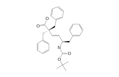(S)-2,2-DIBENZYL-5-[(TERT.-BUTOXYCARBONYL)-AMINO]-6-PHENYL-(E)-3-HEXENOIC-ACID