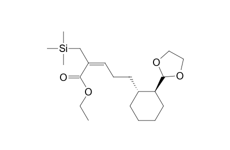 2-Pentenoic acid, 5-[2-(1,3-dioxolan-2-yl)cyclohexyl]-2-[(trimethylsilyl)methyl]-, ethyl ester, [1.alpha.(E),2.beta.]-(.+-.)-