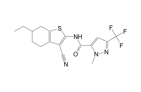 N-(3-cyano-6-ethyl-4,5,6,7-tetrahydro-1-benzothien-2-yl)-1-methyl-3-(trifluoromethyl)-1H-pyrazole-5-carboxamide