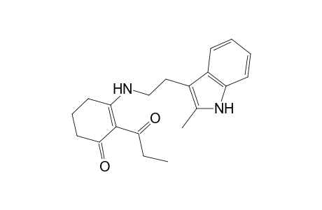 3-[2-(2-methyl-1H-indol-3-yl)ethylamino]-2-(1-oxopropyl)-1-cyclohex-2-enone