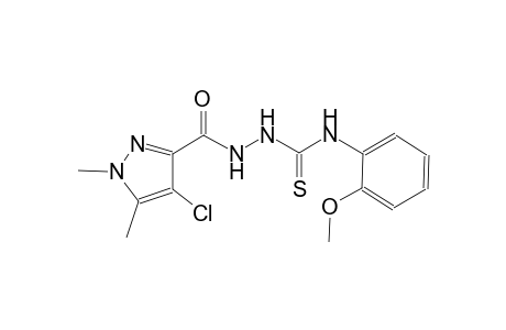 2-[(4-chloro-1,5-dimethyl-1H-pyrazol-3-yl)carbonyl]-N-(2-methoxyphenyl)hydrazinecarbothioamide