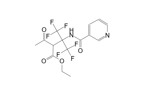 Butanoic acid, 2-acetyl-4,4,4-trifluoro-3-trifluoromethyl-3-(3-pyridylcarbonylamino)-