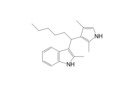 3-(1-(2,4-dimethyl-1H-pyrrol-3-yl)hexyl)-2-methyl-1H-indole