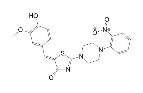 (5Z)-5-(4-hydroxy-3-methoxybenzylidene)-2-[4-(2-nitrophenyl)-1-piperazinyl]-1,3-thiazol-4(5H)-one