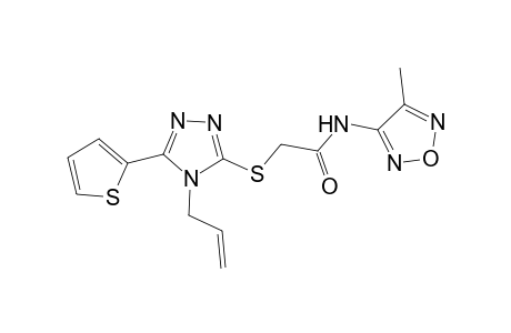 N-(4-methyl-1,2,5-oxadiazol-3-yl)-2-{[4-(prop-2-en-1-yl)-5-(thiophen-2-yl)-4H-1,2,4-triazol-3-yl]sulfanyl}acetamide