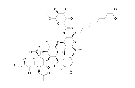 8-METHOXYCARBONYLOCTYL-5-N-ACETYL-ALPHA-NEURAMINYL-(2->3)-BETA-D-GALACTOPYRANOSYL-(1->3)-[ALPHA-L-FUCOPYRANOSYL-(1->4)]-2-DEOXY-2-(METHYL-BETA-L-