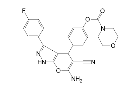4-[6-amino-5-cyano-3-(4-fluorophenyl)-1,4-dihydropyrano[2,3-c]pyrazol-4-yl]phenyl 4-morpholinecarboxylate