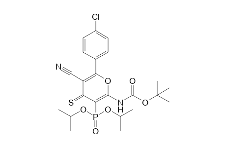 N-[6-(4-chlorophenyl)-5-cyano-3-di(propan-2-yloxy)phosphoryl-4-sulfanylidene-2-pyranyl]carbamic acid tert-butyl ester