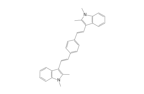1H-indole, 3,3'-[1,4-phenylenedi-2,1-ethenediyl]bis[1,2-dimethyl-