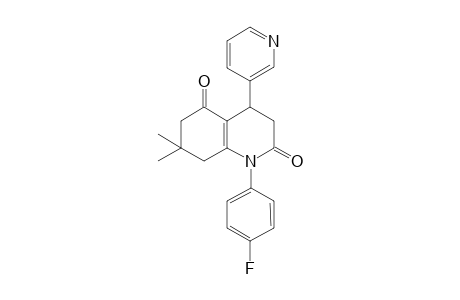 1-(4-fluorophenyl)-7,7-dimethyl-4-(3-pyridinyl)-3,4,6,8-tetrahydroquinoline-2,5-dione