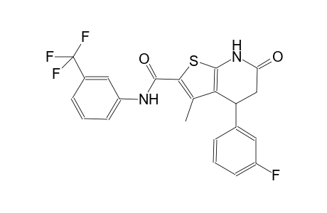 thieno[2,3-b]pyridine-2-carboxamide, 4-(3-fluorophenyl)-4,5,6,7-tetrahydro-3-methyl-6-oxo-N-[3-(trifluoromethyl)phenyl]-