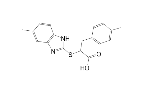 2-[(5-methyl-1H-benzimidazol-2-yl)sulfanyl]-3-(4-methylphenyl)propanoic acid