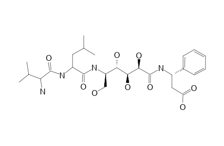 PYLORICIDIN-B;3-[5-(VALYL-LEUCYL)-AMINO-2,3,4,6-TETRAHYDROXYHEXANOYL]-AMINO-3-PHENYLPROPIONIC-ACID
