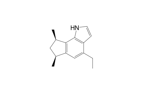 Cyclopent[g]indole, 4-ethyl-1,6,7,8-tetrahydro-6,8-dimethyl-, cis-(.+-.)-