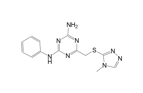 6-{[(4-methyl-4H-1,2,4-triazol-3-yl)sulfanyl]methyl}-N~2~-phenyl-1,3,5-triazine-2,4-diamine