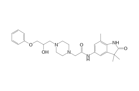 2-[4-(2-hydroxy-3-phenoxy-propyl)piperazin-1-yl]-N-(3,3,7-trimethyl-2-oxo-indolin-5-yl)acetamide