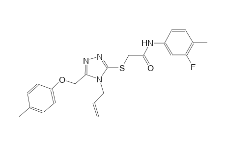 2-({4-allyl-5-[(4-methylphenoxy)methyl]-4H-1,2,4-triazol-3-yl}sulfanyl)-N-(3-fluoro-4-methylphenyl)acetamide
