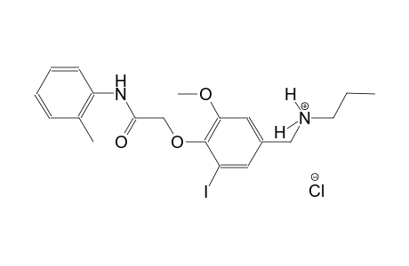 N-{3-iodo-5-methoxy-4-[2-oxo-2-(2-toluidino)ethoxy]benzyl}-1-propanaminium chloride