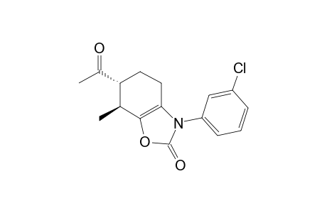 (6R*,7S*)-6-Acetyl-7-methyl-N-(m-chlorophenyl)-4,5,6,7-tetrahydrobenzoxazol-2-one