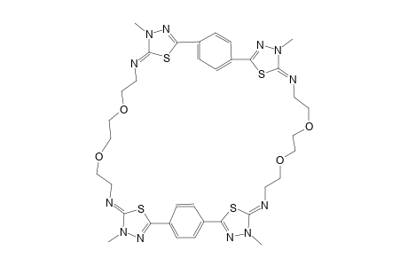 BIS-[5,5'-(3,6-DIOXA-1,8-OCTANDIYLDIAMINO)-BIS-(4-METHYL-1,3,4-THIADIAZOLO-5-YLIDENE-2-YL)-(PARA-PHENYLENE)]-PHANE