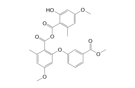 Benzoic acid, 4-methoxy-2-[3-(methoxycarbonyl)phenoxy]-6-methyl-, anhydride with 2-hydroxy-4-methoxy-6-methylbenzoic acid