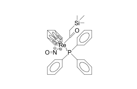 /.eta.-5/-Cyclopentadienyl-(trimethylsilyl-acetyl)-nitroso-triphenylphosphino rhenium