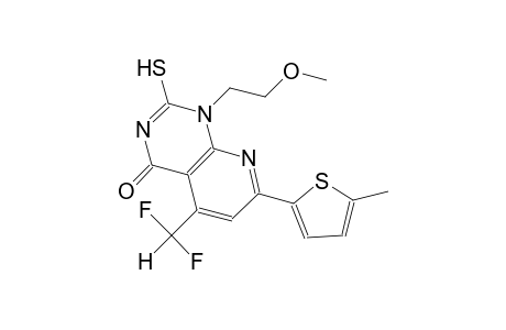 pyrido[2,3-d]pyrimidin-4(1H)-one, 5-(difluoromethyl)-2-mercapto-1-(2-methoxyethyl)-7-(5-methyl-2-thienyl)-