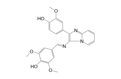 phenol, 4-[(E)-[[2-(4-hydroxy-3-methoxyphenyl)imidazo[1,2-a]pyridin-3-yl]imino]methyl]-2,6-dimethoxy-