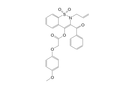 2-allyl-3-benzoyl-1,1-dioxido-2H-1,2-benzothiazin-4-yl (4-methoxyphenoxy)acetate