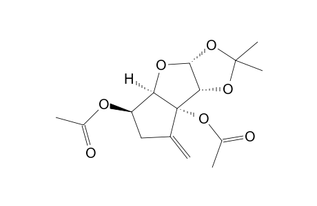 2,3-(Isopropylidenedioxy)-4-methylene-3a,6-diacetoxy-cyclopenta[b]tetrahydrofuran