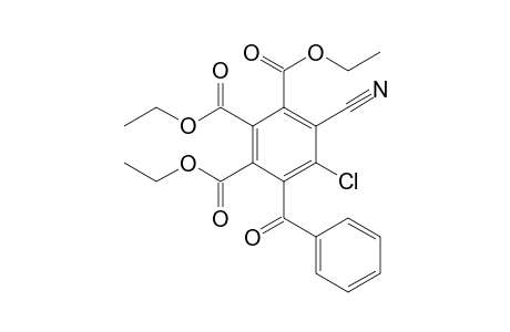 4-Benzoyl-5-chloro-6-cyano-benzene-1,2,3-tricarboxylic acid triethyl ester