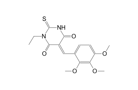 4,6(1H,5H)-pyrimidinedione, 1-ethyldihydro-2-thioxo-5-[(2,3,4-trimethoxyphenyl)methylene]-, (5E)-