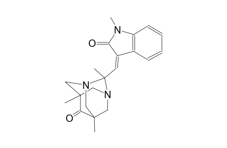 1,3-diazatricyclo[3.3.1.1~3,7~]decan-6-one, 2-[(Z)-(1,2-dihydro-1-methyl-2-oxo-3H-indol-3-ylidene)methyl]-2,5,7-trimethyl-
