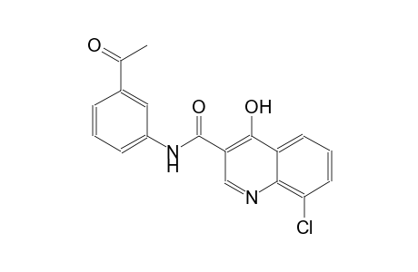 3-quinolinecarboxamide, N-(3-acetylphenyl)-8-chloro-4-hydroxy-