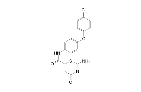 2-amino-N-[4-(4-chlorophenoxy)phenyl]-4-oxo-5,6-dihydro-4H-1,3-thiazine-6-carboxamide