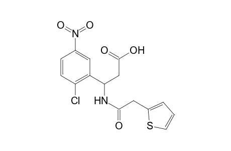 Benzenepropanoic acid, 2-chloro-5-nitro-.beta.-[[2-(2-thienyl)acetyl]amino]-