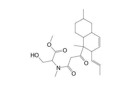 4-(1-propenyl)-5,9-dimethyl-5-(N-methyl-N-(1'-methoxycarbonyl-2'-hydroxyethyl)-carbamoylmethylcarbonyl)-bicyclo[4.4.0]dec-2-ene