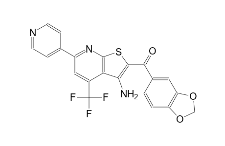 [3-amino-6-(4-pyridinyl)-4-(trifluoromethyl)thieno[2,3-b]pyridin-2-yl](1,3-benzodioxol-5-yl)methanone