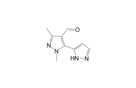 2,5-Dimethyl-2H,2'H-[3,3']bipyrazolyl-4-carbaldehyde
