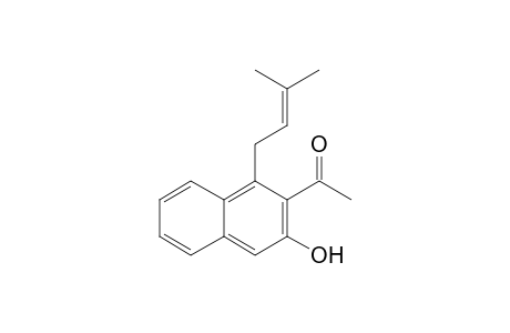 2-Acetyl-1-(3'-methylbut-2'-enyl)naphthol